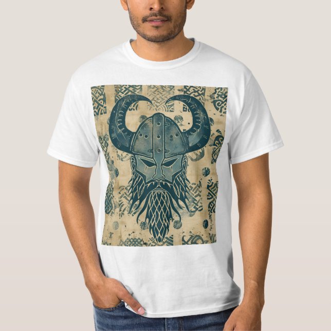 Blue Viking Head T-Shirt (Vorderseite)