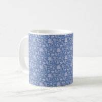 Blue Viktorianisch Calico Kaffee Tasse