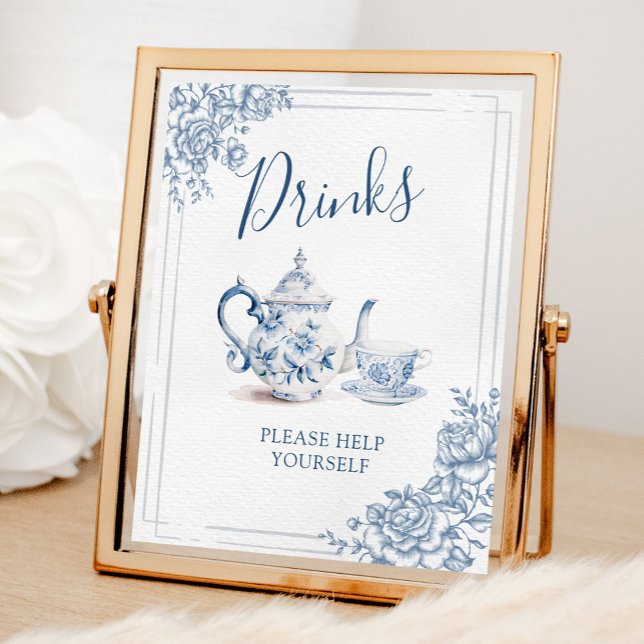Blue Viktorianisch Garden Bridal Tea Drinks Unters Poster (Von Creator hochgeladen)