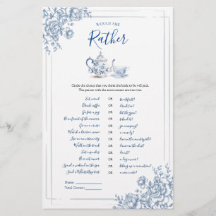 Blue Viktorianisch Garden Bridal Tea würde sie ehe