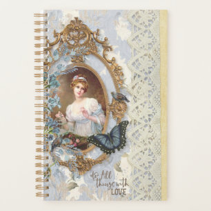 Blue Viktorianisch Planner Planer