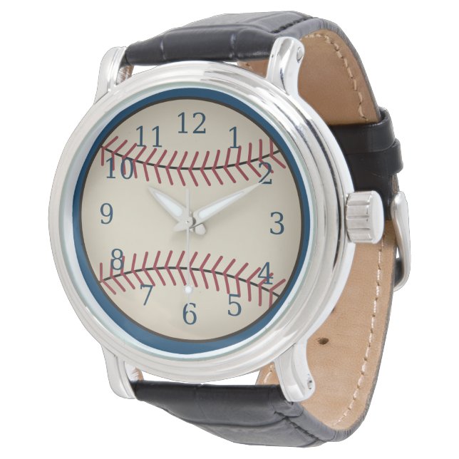 Blue Vintag Baseball Watch Armbanduhr (Schrägansicht)