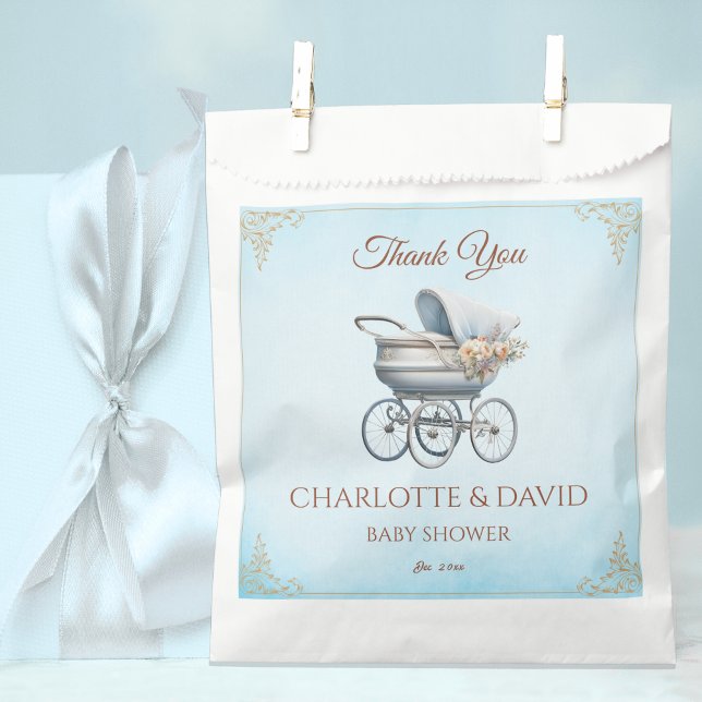 Blue Vintag Classic Boy Baby Dusche Geschenktütchen (Von Creator hochgeladen)
