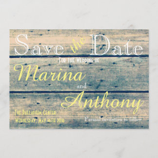Blue Vintag Rustic Romance Save the Date Nr. 6