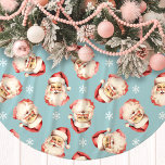 Blue Vintag Santa Claus Face Watercolor<br><div class="desc">Fügen Sie Ihrer Feriendekoration eine Touch nostalgischen Charmes hinzu, mit unserem Blue Vintag Santa Claus Face Watercolor Tree Skirt! Dieser festliche Baumrock weist ein reizvolles Aquarellmuster des klassischen Weihnachtsmanns auf, das Set vor einem lebendigen Hintergrund mit zarten Schneeflocken schmückt. Der Rock ist aus hochwertigem, gebürstetem Polyester gefertigt und sorgt für...</div>
