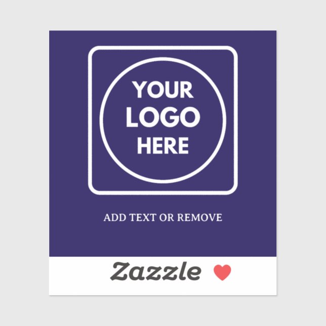 Blue Vinyl Logo Business Promo QR Code label (Blatt)