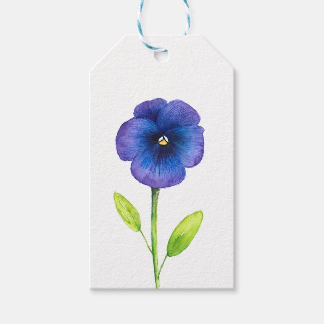 Blue Violet Pansy Geschenkanhänger (Vorderseite)