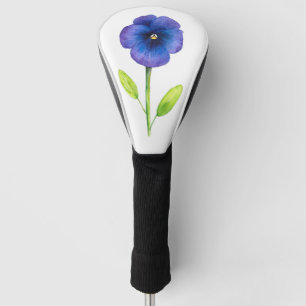 Blue Violet Pansy Golf Headcover