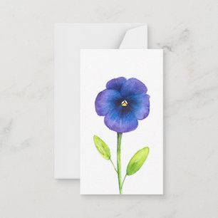 Blue Violet Pansy Note Card Mitteilungskarte