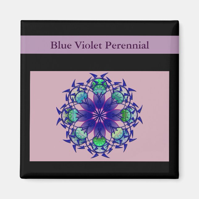 Blue Violet Perennial Magnet (Vorne)