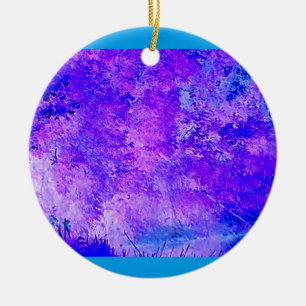 Blue Violet Serenity Keramikornament