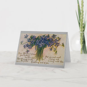 Blue Violets Fan Friend Karte