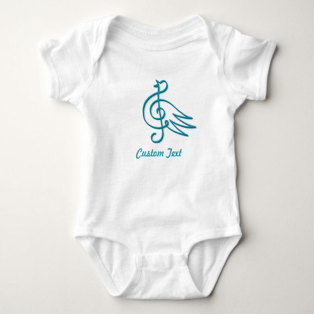 Blue Vogel Music Baby Body Strampler (Vorderseite)