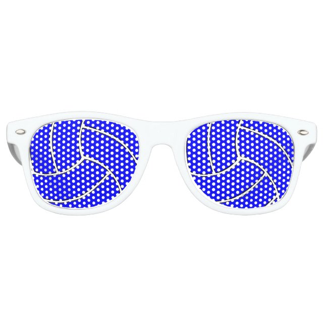 Blue Volleyball Party Shades Sonnenbrille (Vorderseite)
