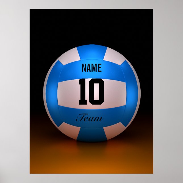 Blue Volleyball Poster (Vorne)