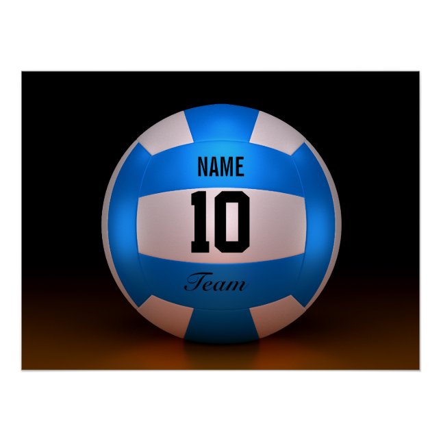 Blue Volleyball Poster (Vorderseite)