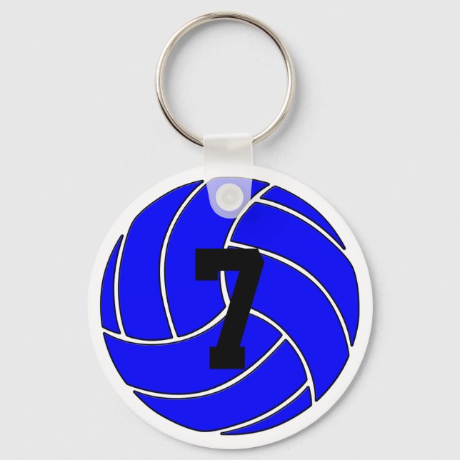Blue Volleyball Schlüsselanhänger (Schlüsselring) (Vorderseite)