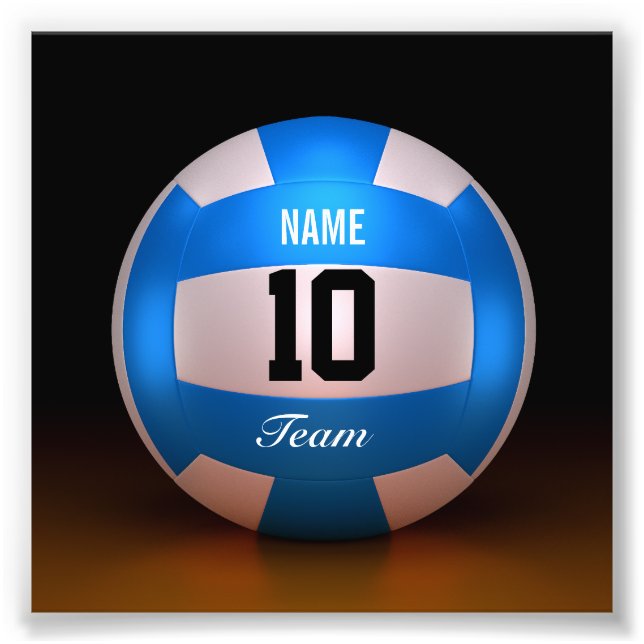 Blue Volleyball Team Fotodruck (Vorne)