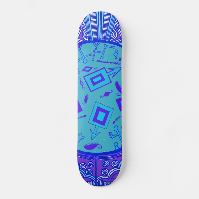 Blue Voodoo Skateboard (Vorderseite)