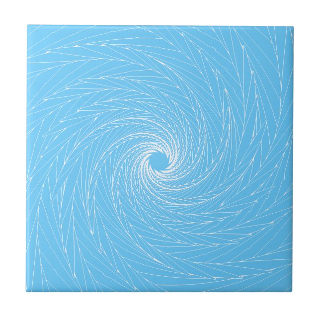 Blue Vortex Fliese (Vorderseite)