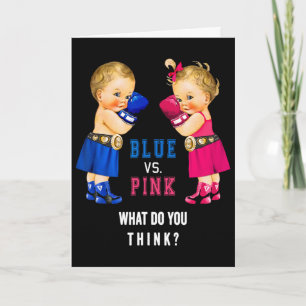 Blue Vs Pink Boxen Bies Geschlecht Enthüllung S Karte