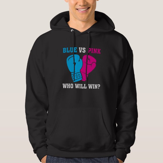 Blue vs Pink who will win  Pregnancy Announcement Hoodie (Vorderseite)