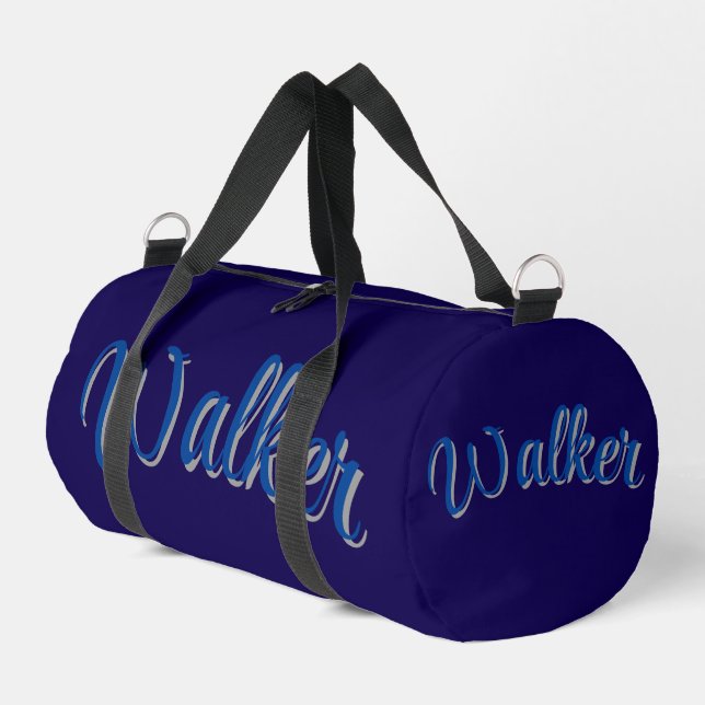 Blue Walker Name, Duffle Bag (Linke Seite)