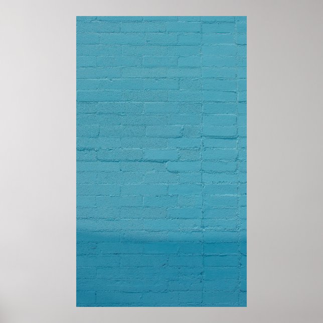 BLUE WALL BRICKS POSTER (Vorne)