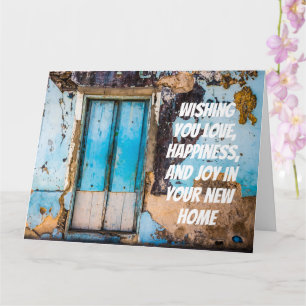 Blue Wand und Tür neue Zuhause-Gratulations-Karte Karte