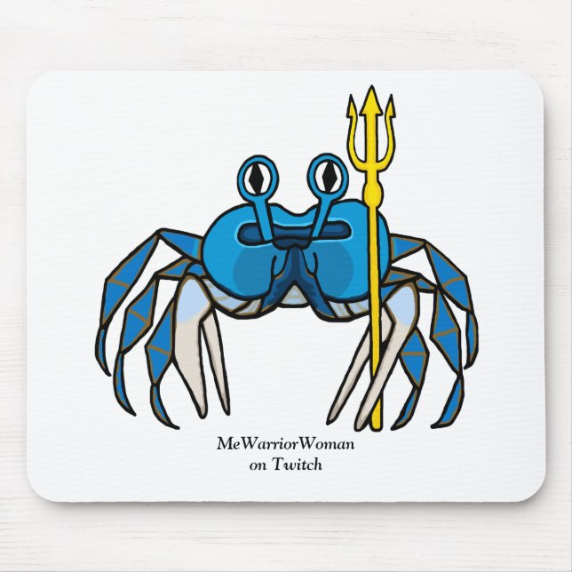 Blue Warrior Crab, MeWarriorWoman auf Twitch Mousepad (Vorne)