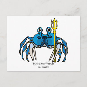 Blue Warrior Crab, MeWarriorWoman auf Twitch Postkarte