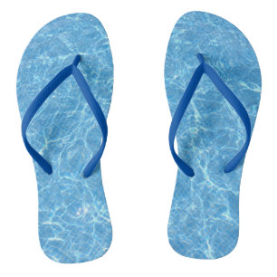 Blue Water Aqua Elegante Template Erwachsene Slim  Flip Flops