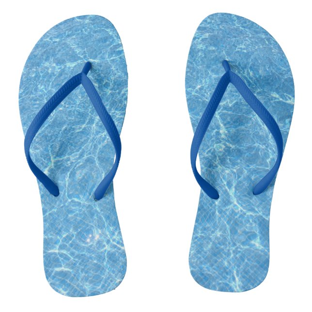 Blue Water Aqua Elegante Template Erwachsene Slim  Flip Flops (Fußbett)