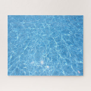Blue Water Aqua Template Pool Trendy Puzzle