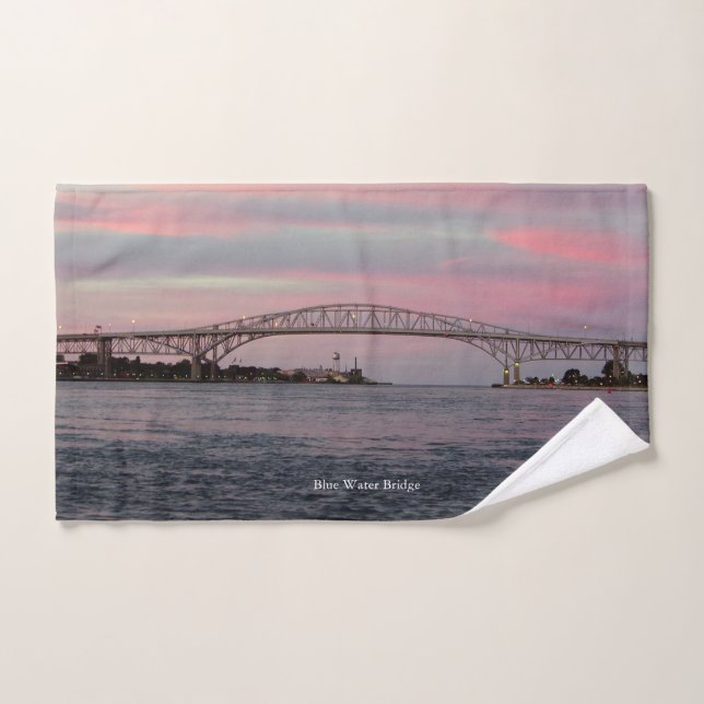 Blue Water Bridge Handtuch Set (Handtuch)