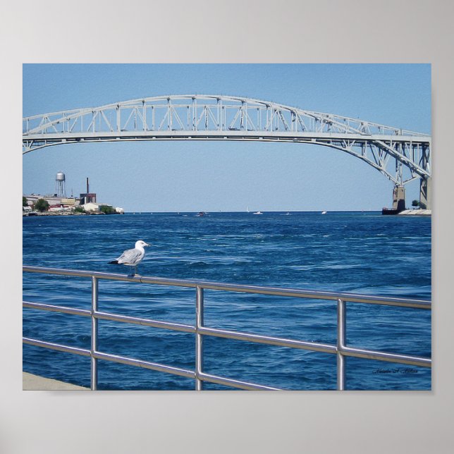 Blue Water Bridge, Port Huron, MI Poster (Vorne)
