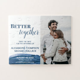 Blue Water color Better Together Foto Puzzle