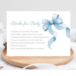 Blue Water color bow books for baby Begleitkarte