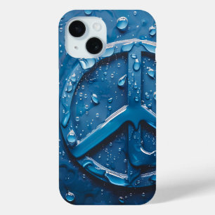 Blue Water Droptles Peace Symbol Phone Case