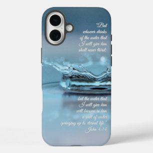 Blue Water Life nie Durst Bible Verse John iPhone 16 Plus Hülle