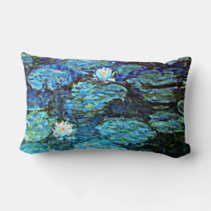Blue Water Lilies by Monet Lendenkissen