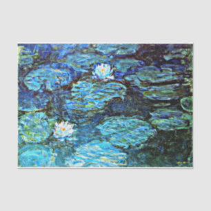 Blue Water-Lilies, Fine Art, Seidenpapier
