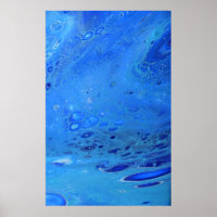 Blue Water Liquid Modern Abstrakt Fluid Art