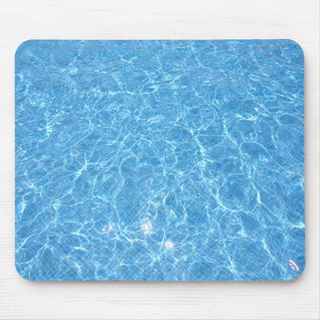 Blue Water Pool Aqua Template Trendy Elegante Mousepad (Vorne)