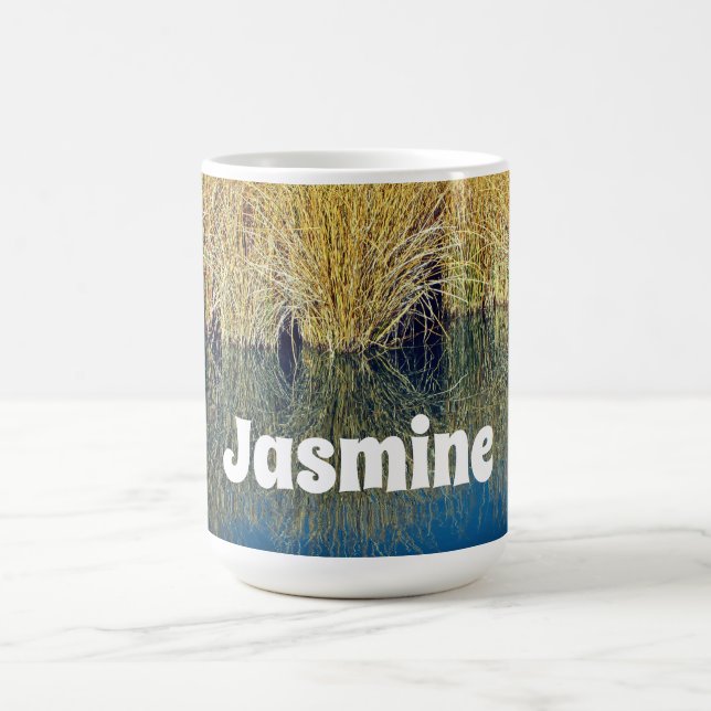 Blue Water Reflection Foto Nature Kaffeetasse (Mittel)