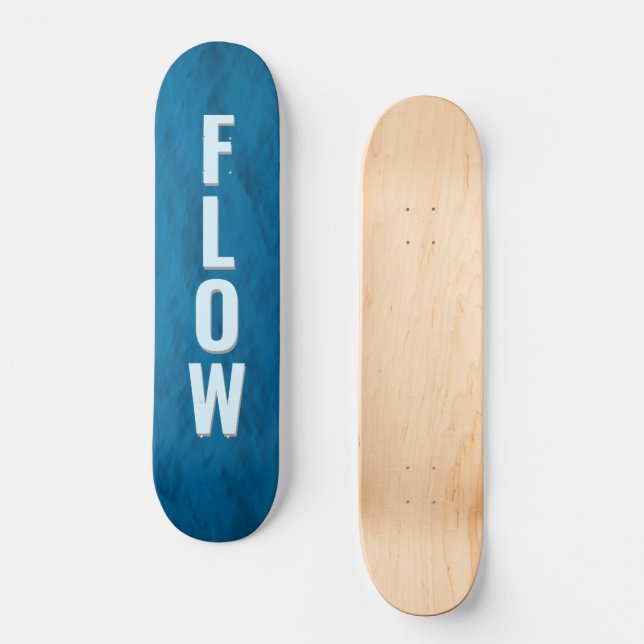 Blue Water Texture Skateboard – Ocean Glide  (Vorderseite)