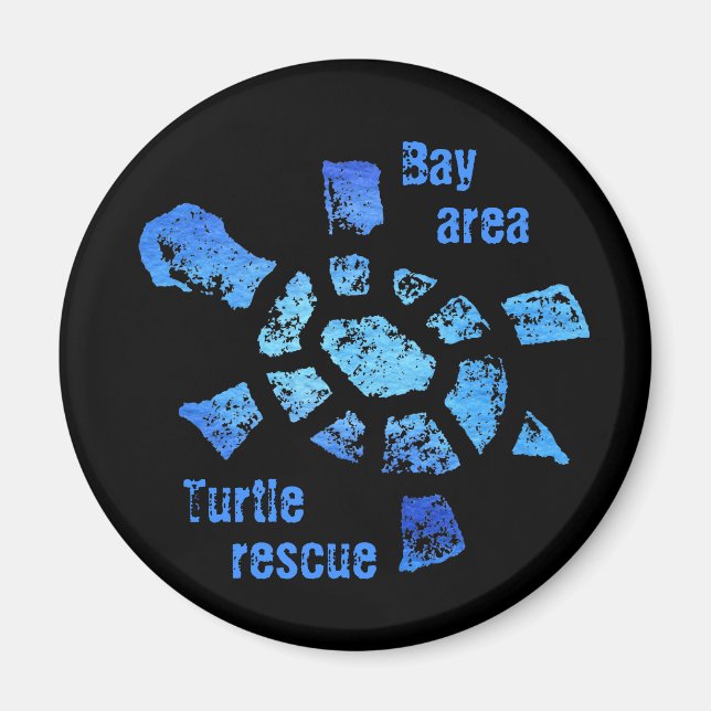 Blue Water Turtle Magnet (Vorne)