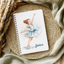 Blue Watercolor Ballerina Dancer