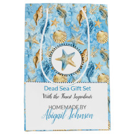 Blue Watercolor Beach Starfish Set-Verpackung als  Mittlere Geschenktüte
