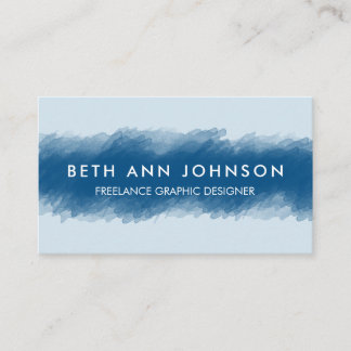 Blue Watercolor Business Card Visitenkarte